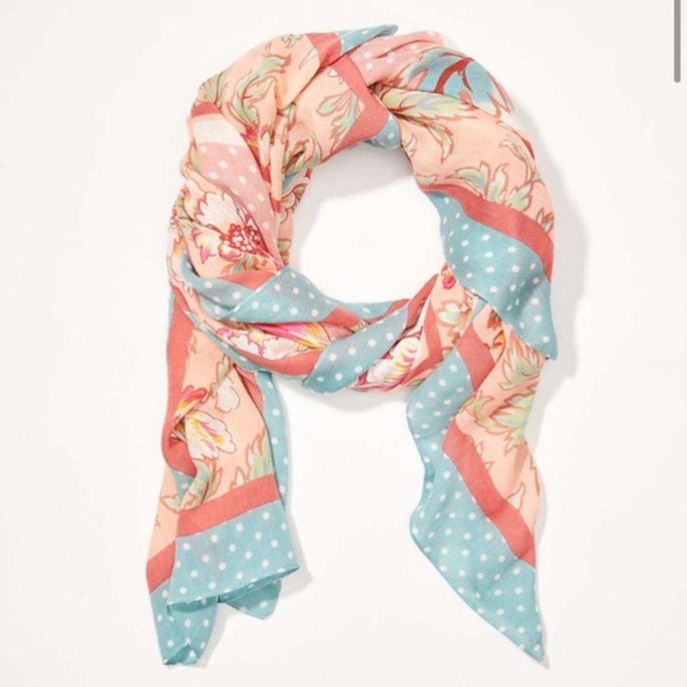 LOFT Floral Dot Square Scarf